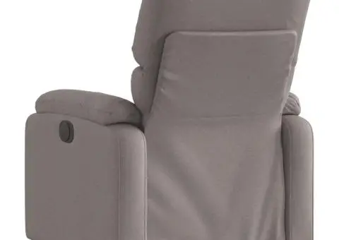 Fotoliu rabatabil, gri taupe, material textil - 5/5