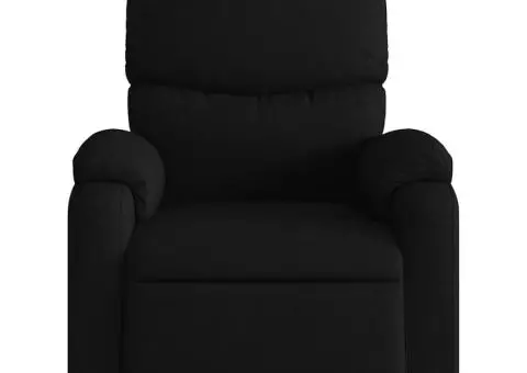 Fotoliu de masaj rabatabil, negru, material textil - 5/5