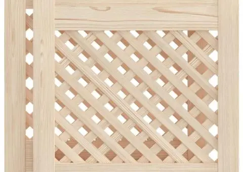 Uși de dulap cu zăbrele 2 buc. 39,5x39,5 cm lemn masiv de pin - 2/5