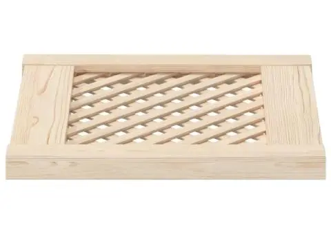 Uși de dulap cu zăbrele 2 buc. 39,5x39,5 cm lemn masiv de pin - 4/5