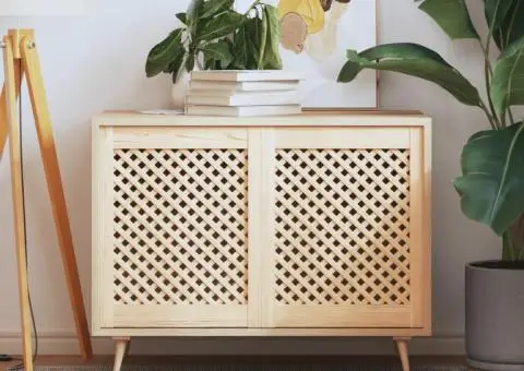 Uși de dulap cu zăbrele 2 buc. 49,5x61,5 cm, lemn masiv de pin - 1/5