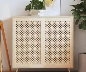 vidaXL Uși dulap design zăbrele 2 buc. 59,5x99 cm, lemn masiv de pin