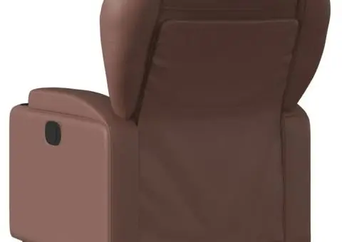 Fotoliu rabatabil, maro, piele ecologică - 5/5