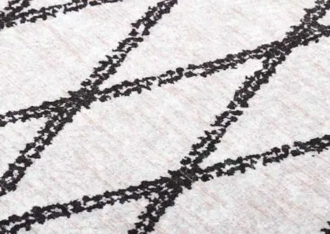 Covor lavabil, negru și alb, 120x170 cm, anti-alunecare - 4/5