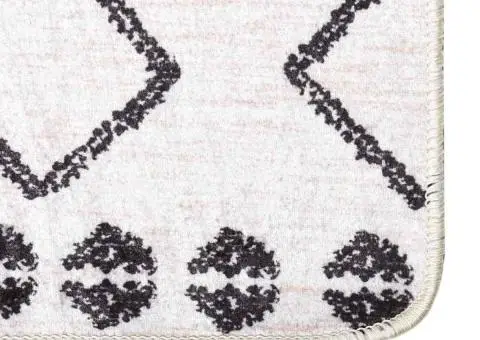 Covor lavabil, negru și alb, 120x170 cm, anti-alunecare - 5/5