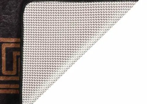 Covor lavabil, negru și auriu, 120x170 cm, anti-alunecare - 3/5