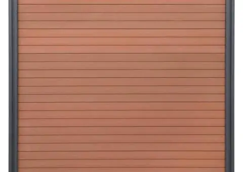 Set panouri pentru gard, maro, 180x186 cm, WPC - 3/5