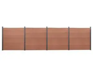 vidaXL Set panouri pentru gard, maro, 699x186 cm, WPC