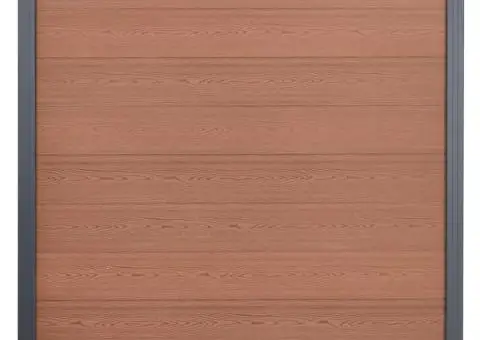 Set panouri pentru gard, maro, 699x186 cm, WPC - 3/5