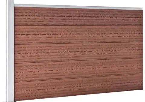 Gard de grădină, maro, 175x105 cm, WPC - 2/5