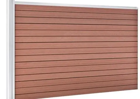 Gard de grădină, maro, 175x105 cm, WPC - 3/5