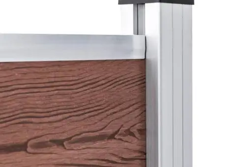 Gard de grădină, maro, 175x105 cm, WPC - 4/5