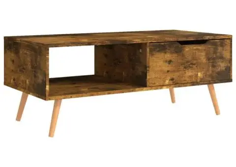 Măsuță de cafea, stejar afumat, 100x49,5x43 cm, lemn prelucrat - 2/5