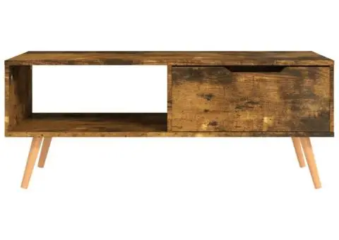 Măsuță de cafea, stejar afumat, 100x49,5x43 cm, lemn prelucrat - 3/5