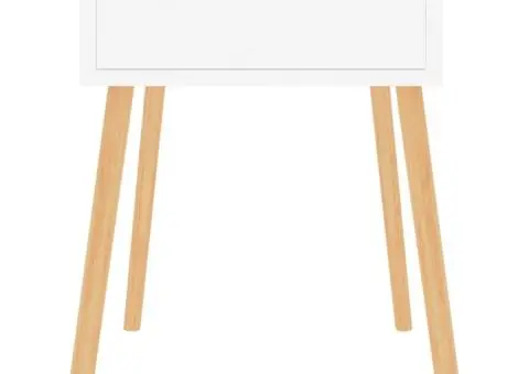 Dulapuri noptieră, 2 buc., alb, 40x40x56 cm, lemn prelucrat - 3/5