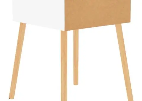 Dulapuri noptieră, 2 buc., alb, 40x40x56 cm, lemn prelucrat - 5/5