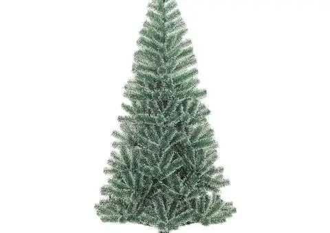 Brad Crăciun artificial, 300 LED/globuri/zăpadă pufoasă, 210 cm - 5/5