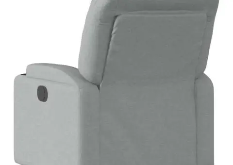 Fotoliu rabatabil, gri deschis, material textil - 5/5