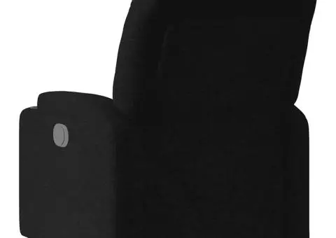 Fotoliu rabatabil, negru, material textil - 5/5