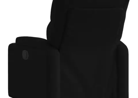 Fotoliu rabatabil, negru, material textil - 3/5