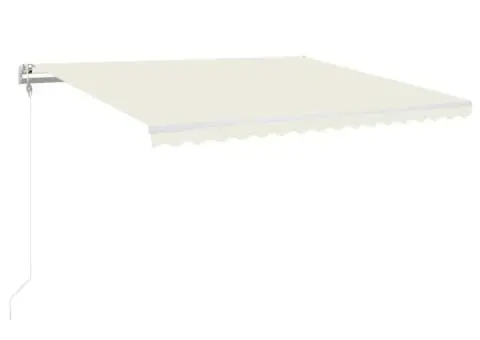 Copertină automată cu senzor vânt & LED, crem, 400x350 cm - 2/5