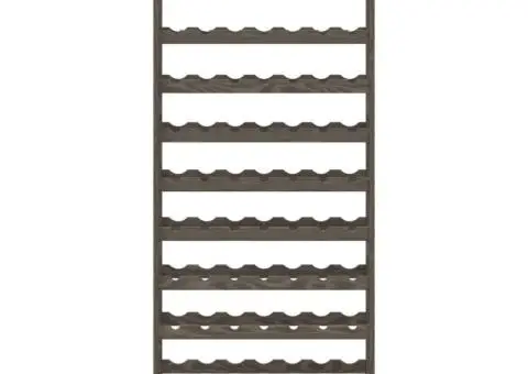 Suport sticle de vin, 77 sticle, gri, lemn masiv de pin - 3/5