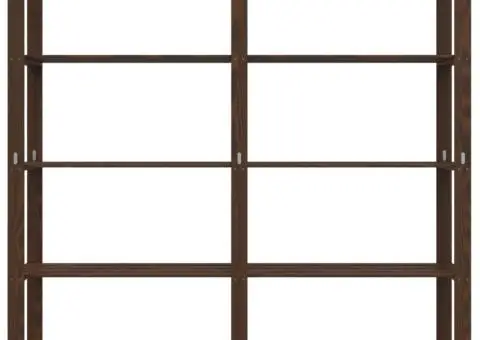 Suport depozitare 5 niveluri maro 170x38x170 cm lemn masiv pin - 3/5