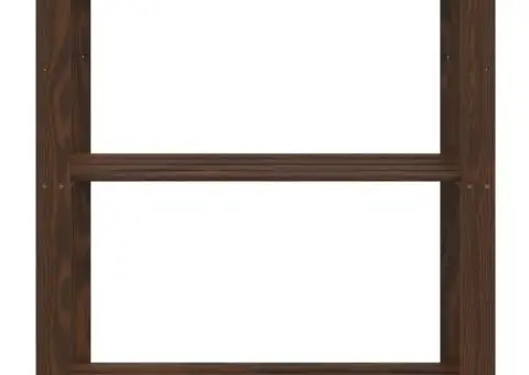 Suport depozitare 3 niveluri, maro, 80x38x90 cm, lemn masiv pin - 3/5