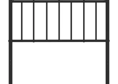 Tăblie de pat metalică, negru, 75 cm - 3/5