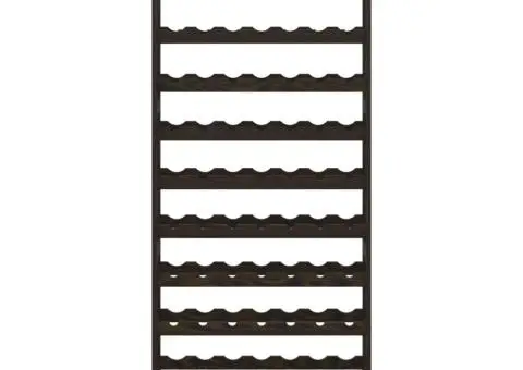 Suport sticle de vin, 77 sticle, negru, lemn masiv de pin - 3/5
