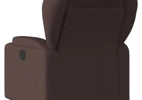 Fotoliu rabatabil, maro închis, material textil - 3/5