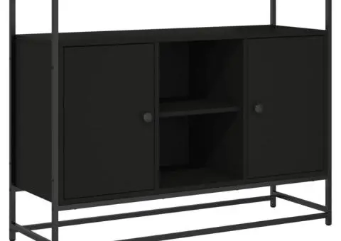 Servantă, negru, 100x35x80 cm, lemn prelucrat - 2/5