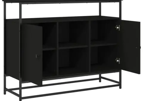 Servantă, negru, 100x35x80 cm, lemn prelucrat - 5/5