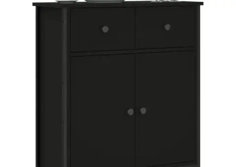 Servantă, negru, 70x30x80 cm, lemn prelucrat - 3/5