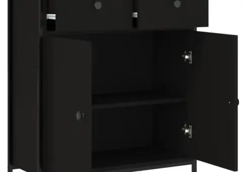 Servantă, negru, 70x30x80 cm, lemn prelucrat - 5/5