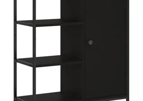 Servantă, negru, 70x30x80 cm, lemn prelucrat - 2/5