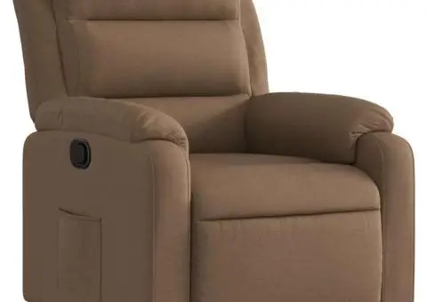 Fotoliu rabatabil, maro, material textil - 2/5