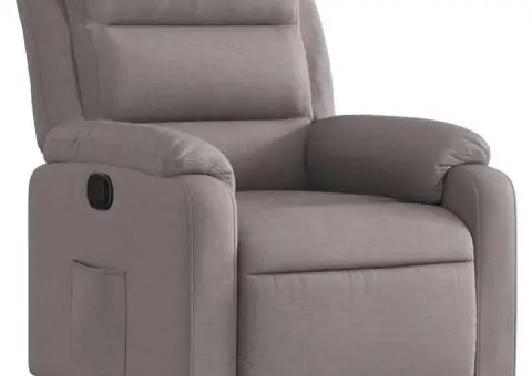 Fotoliu rabatabil, gri taupe, material textil - 2/5