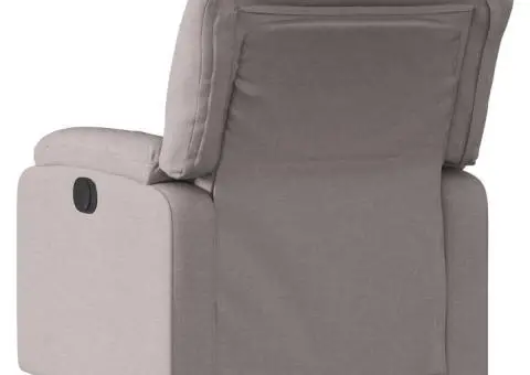 Fotoliu rabatabil, gri taupe, material textil - 3/5