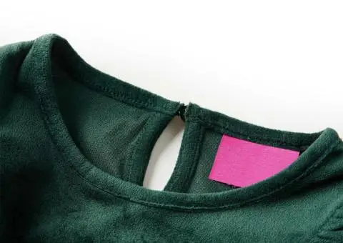 Bluză pentru copii cu volane verde închis 92 - 3/5