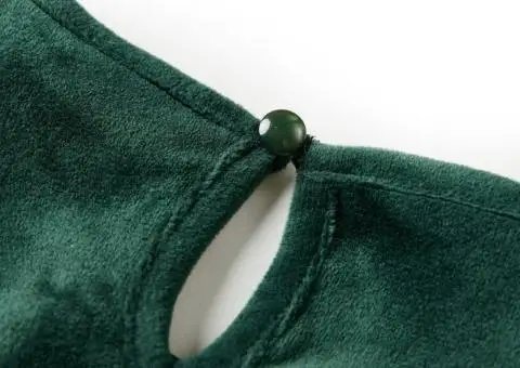 Bluză pentru copii cu volane verde închis 92 - 4/5