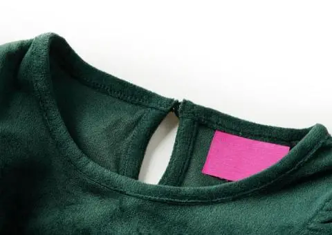 Bluză pentru copii cu volane verde închis 140 - 3/5