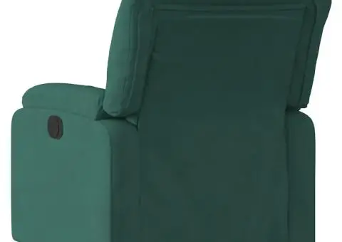 Fotoliu rabatabil, verde închis, catifea - 3/5