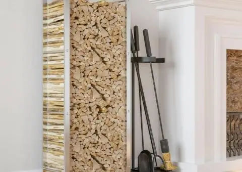 Suport pentru lemne de foc, 50x28x132 cm, oțel inoxidabil - 1/5