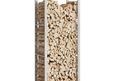 Suport pentru lemne de foc, 50x28x132 cm, oțel inoxidabil - 3/5