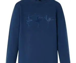 Tricou pentru copii cu mâneci lungi, bleumarin, 116