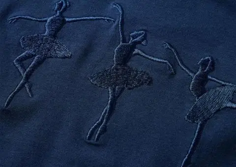 Tricou pentru copii cu mâneci lungi, bleumarin, 116 - 4/5