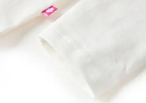 Tricou pentru copii cu mâneci lungi, ecru 116 - 5/5