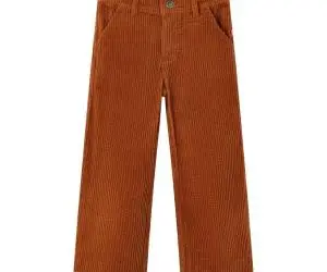 Pantaloni copii din velur, coniac, 116
