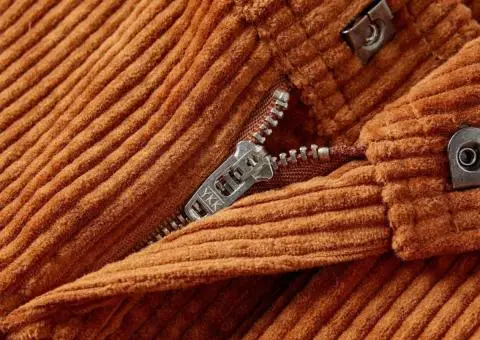 Pantaloni copii din velur, coniac, 116 - 4/5